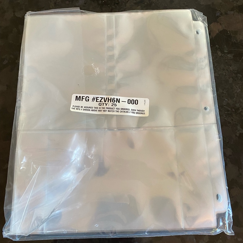 Photo album insert sleeves 4”x6”